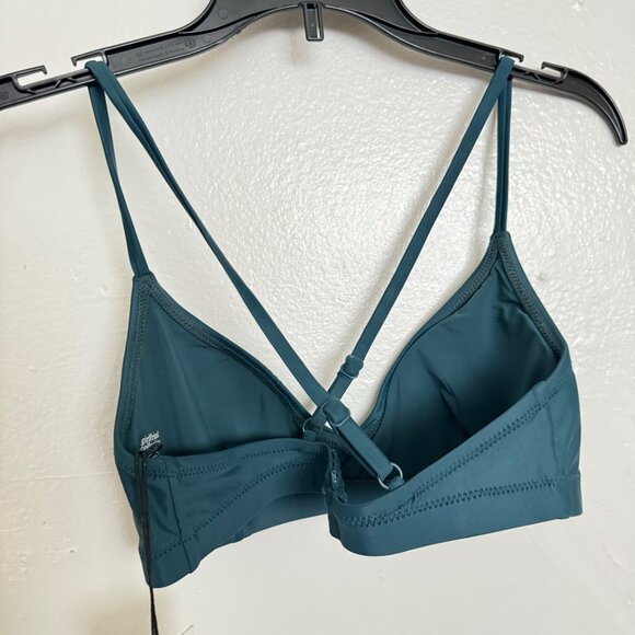 Girlfriend collective womens swimwear bikini top  XS green color criss cross new - Picture 5 of 11
